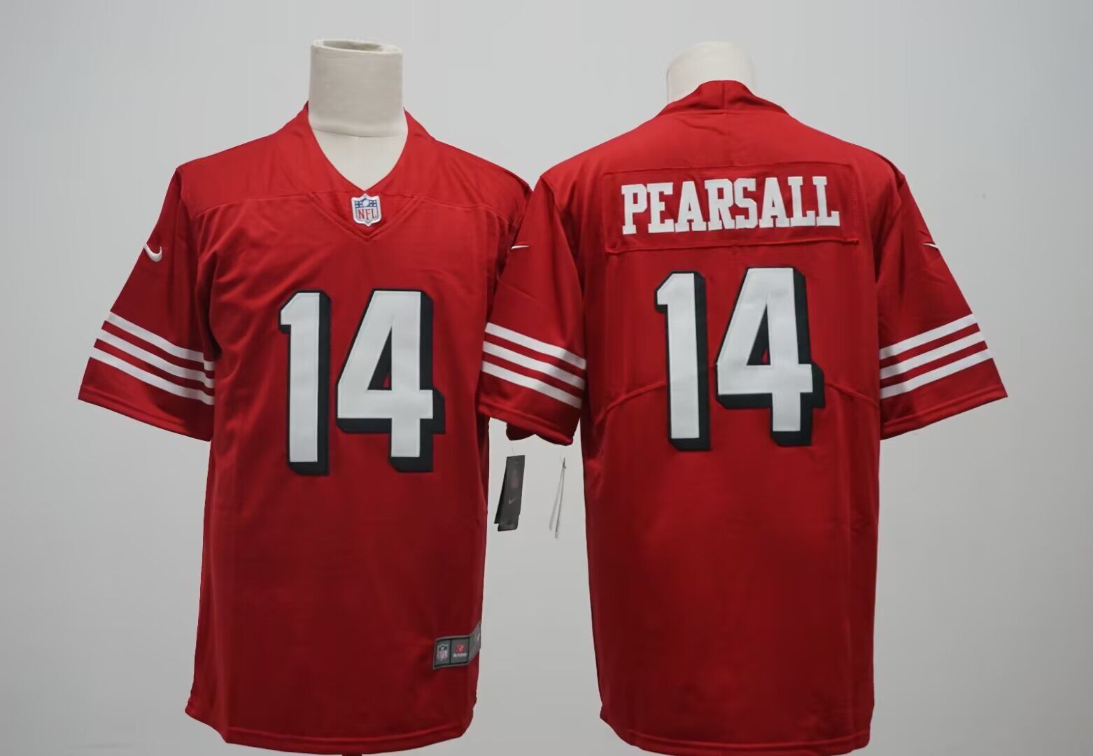 Men San Francisco 49ers 14 Pearsall red 2024 Nike Limited NFL Jersey style7